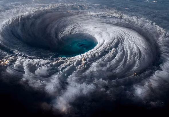 Aerial-view-of-a-hurricane